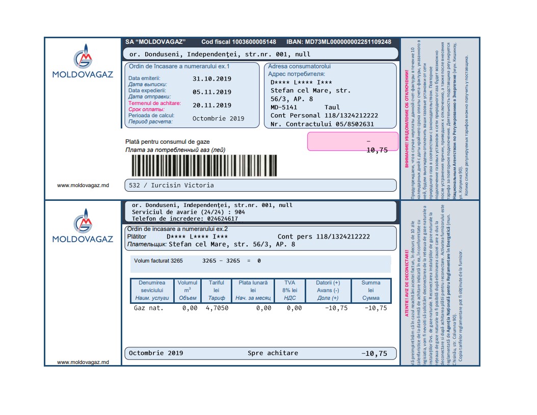  Minol USA business utility bill 